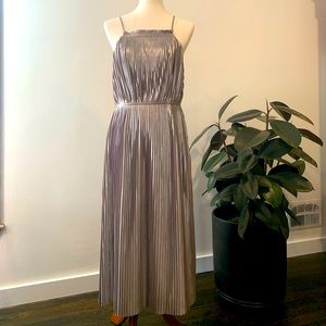 Banana Republic metallic silver dress
